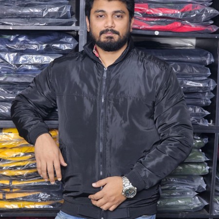 image Winter high neck saskin padding jacket -Suskin Solid Black